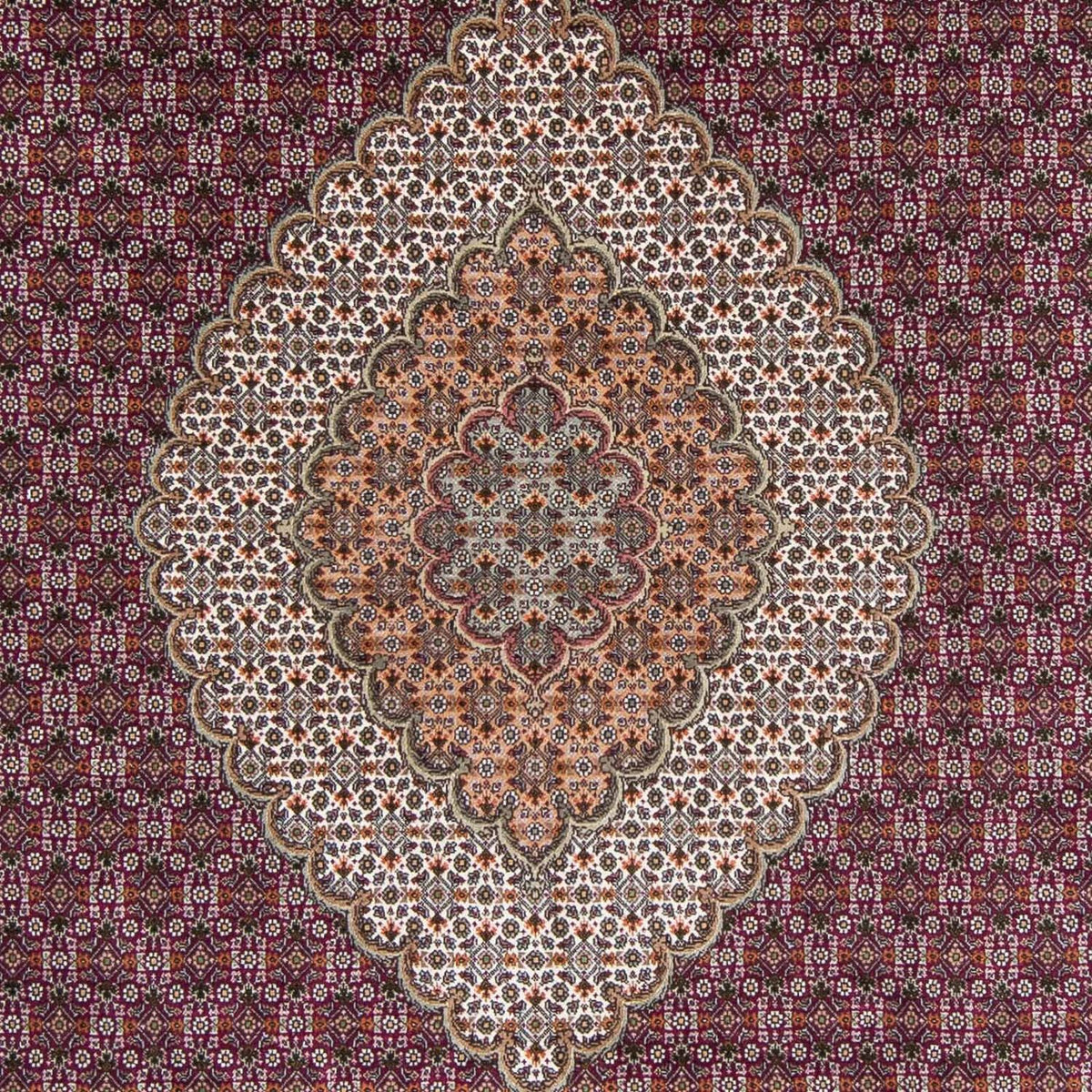 Alfombra persa - Tabriz - 302 x 203 cm - rojo oscuro