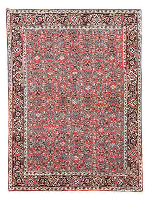 Alfombra persa - Bidjar - 137 x 96 cm - rojo oscuro