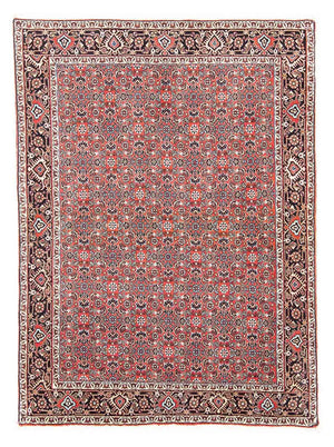 Alfombra persa - Bidjar - 137 x 96 cm - rojo oscuro