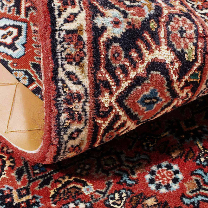 Alfombra persa - Bidjar - 137 x 96 cm - rojo oscuro