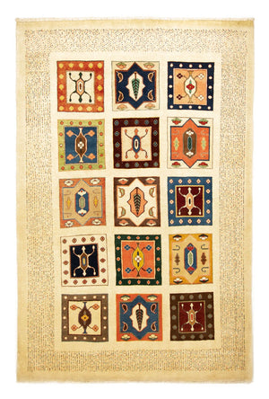 Alfombra Gabbeh - Loribaft Persa - 242 x 158 cm - beige