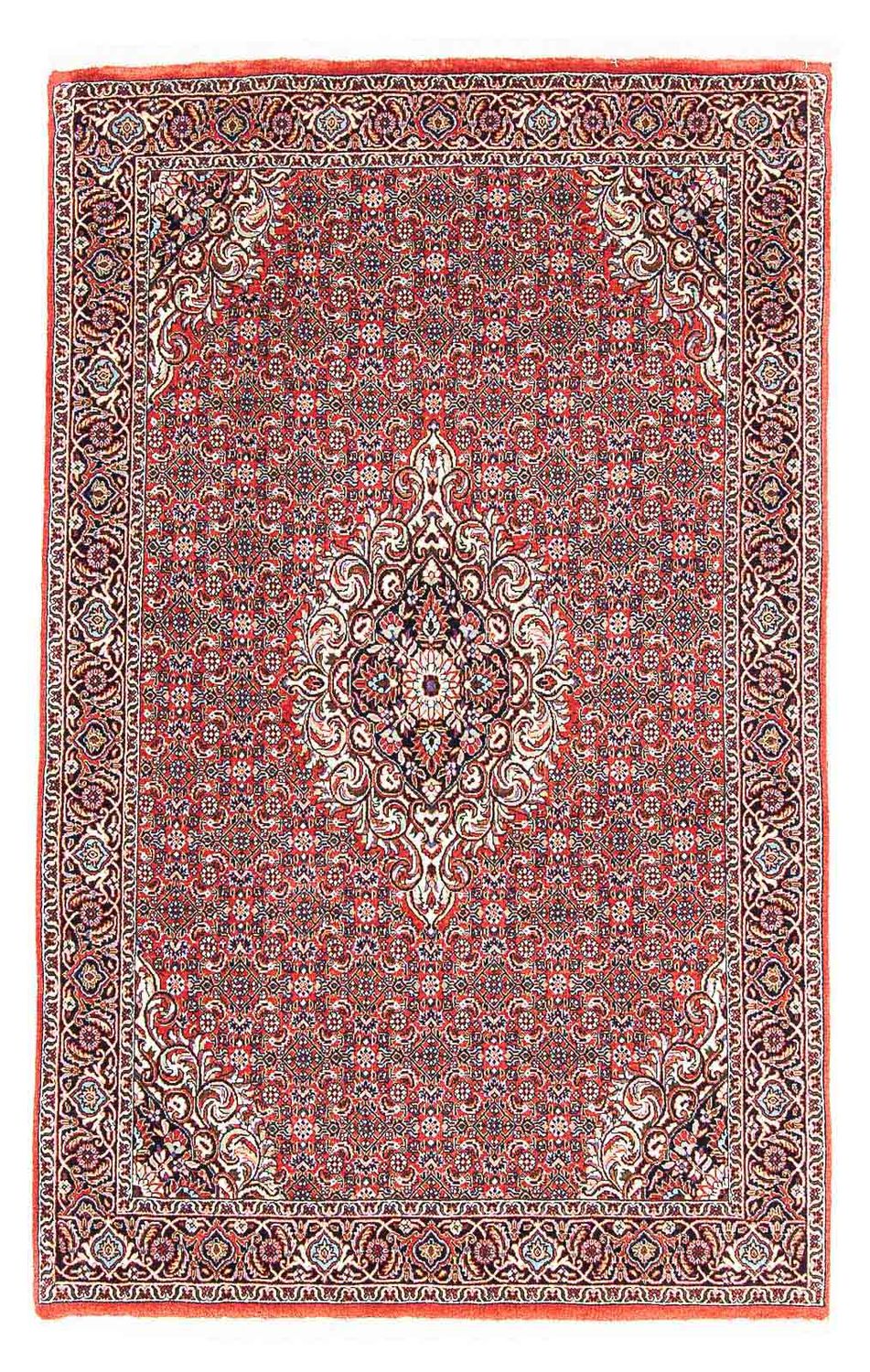 Alfombra persa - Bidjar - 169 x 112 cm - rojo