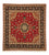 Alfombra Persa - Tabriz - Real cuadrado  - 208 x 200 cm - rojo