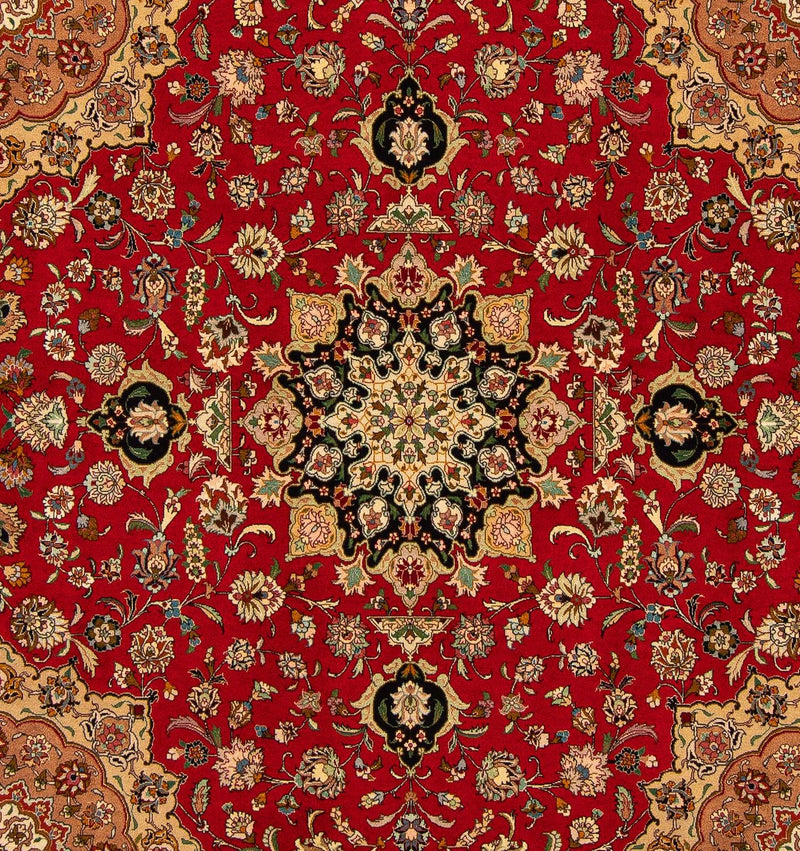 Alfombra Persa - Tabriz - Real cuadrado  - 208 x 200 cm - rojo