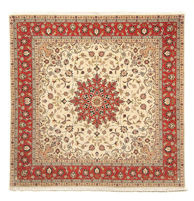 Alfombra Persa - Tabriz - Real cuadrado  - 209 x 208 cm - beige