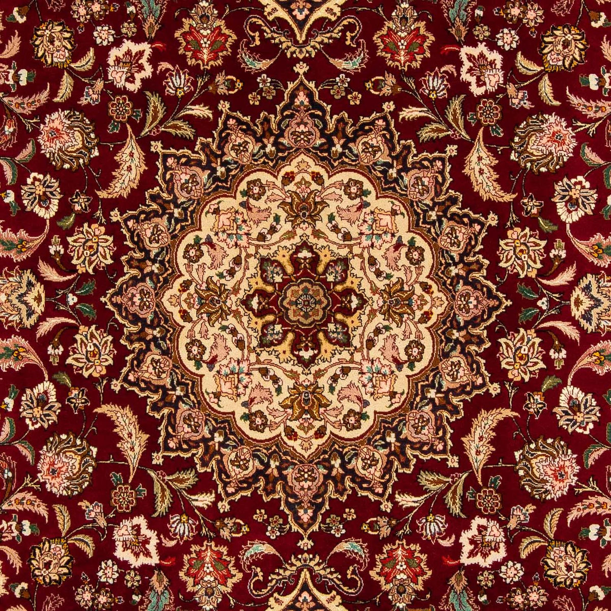 Alfombra Persa - Tabriz - Real - 310 x 202 cm - rojo oscuro