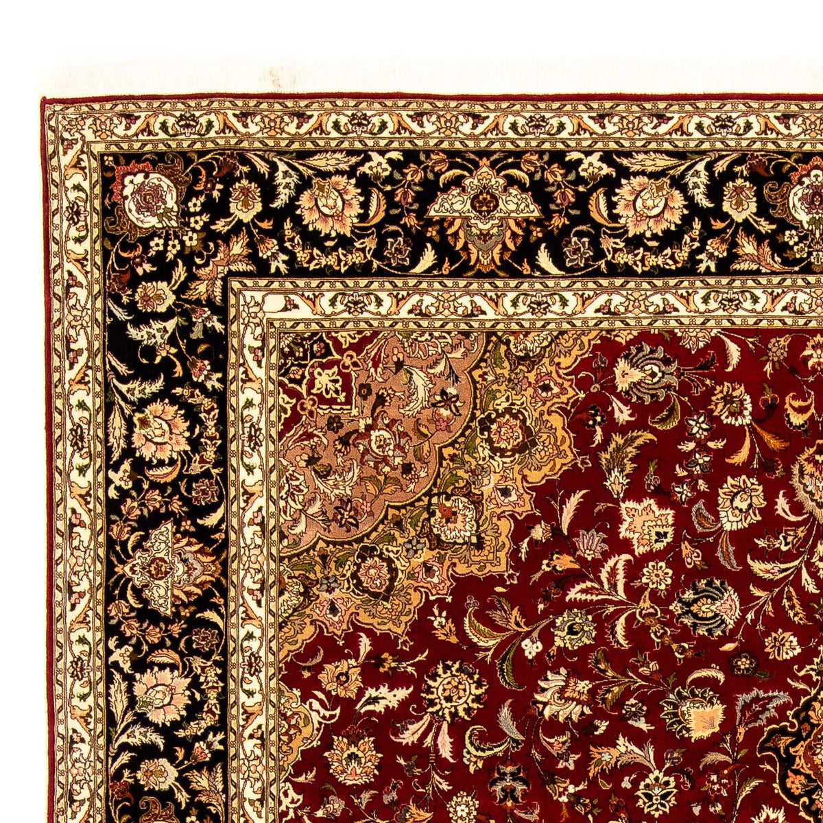 Alfombra Persa - Tabriz - Real - 351 x 250 cm - rojo oscuro