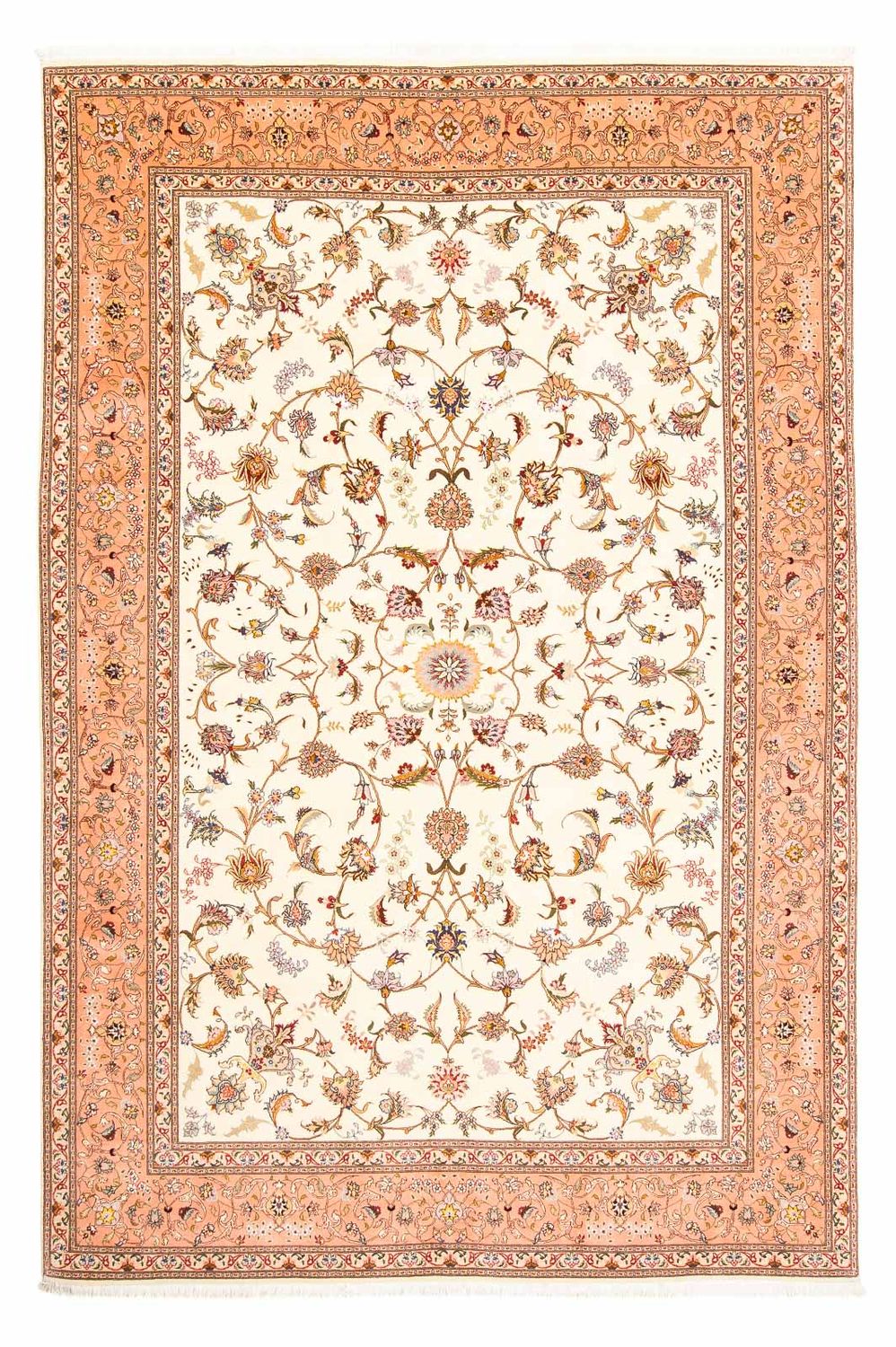 Alfombra Persa - Tabriz - Real - 302 x 203 cm - beige