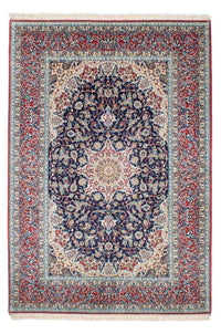 Alfombra Persa - Isfahan - Prima - 220 x 152 cm - azul oscuro
