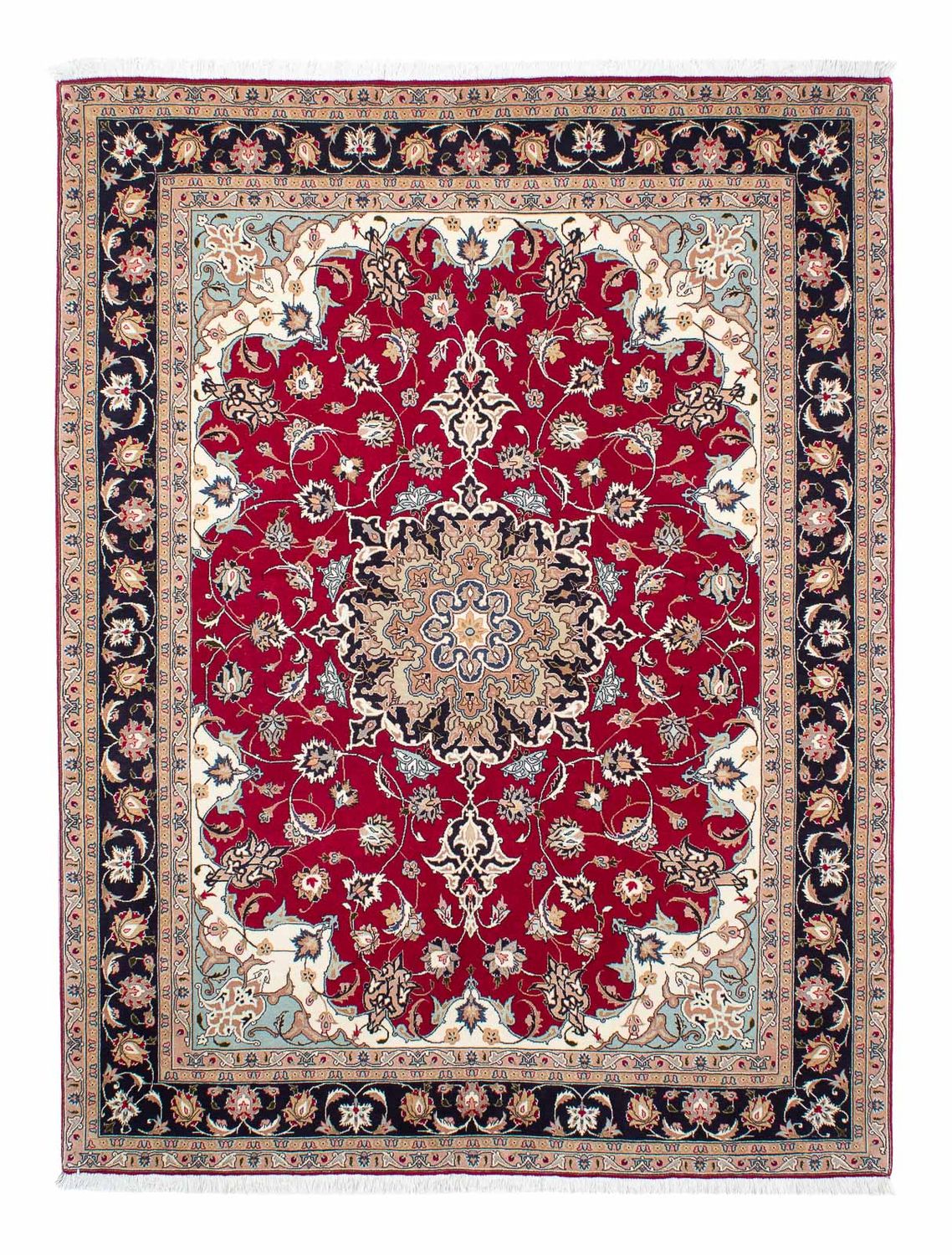 Alfombra Persa - Tabriz - Real - 207 x 154 cm - rojo