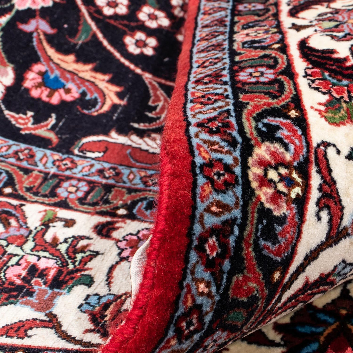 Alfombra persa - Bidjar - 253 x 171 cm - azul oscuro