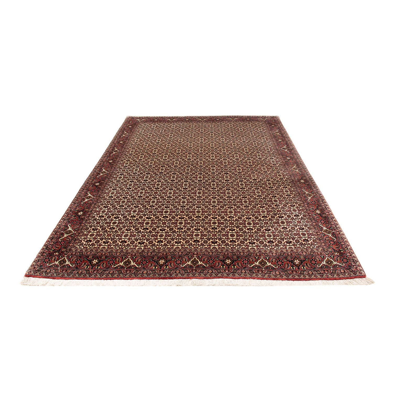 Alfombra persa - Bidjar - 240 x 173 cm - rojo oscuro