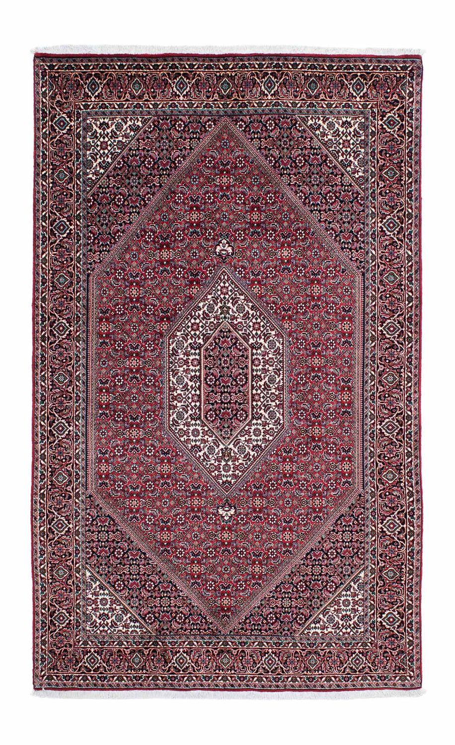 Alfombra persa - Bidjar - 228 x 132 cm - rojo claro