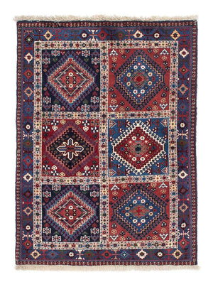 Alfombra persa - Nómada - 140 x 100 cm - rojo oscuro