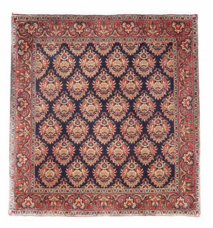 Alfombra persa - Bidjar cuadrado  - 107 x 106 cm - azul oscuro