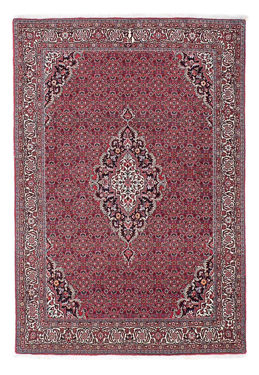 Alfombra persa - Bidjar - 220 x 153 cm - rojo