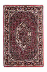 Alfombra persa - Bidjar - 207 x 132 cm - rojo