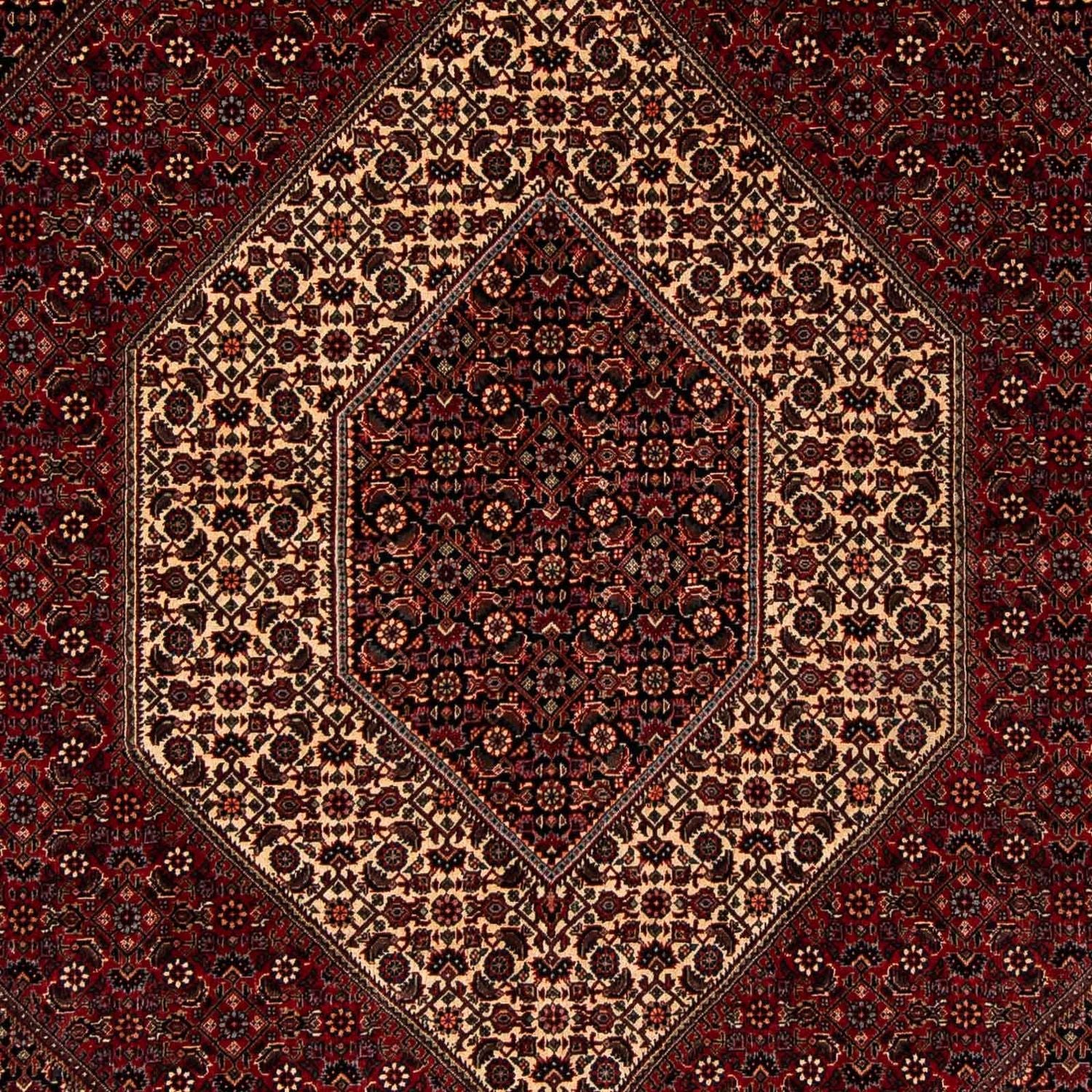 Alfombra persa - Bidjar - 255 x 202 cm - rojo oscuro