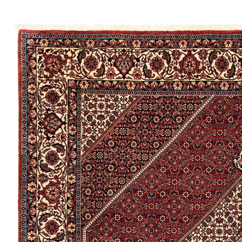 Alfombra persa - Bidjar - 252 x 205 cm - rojo oscuro