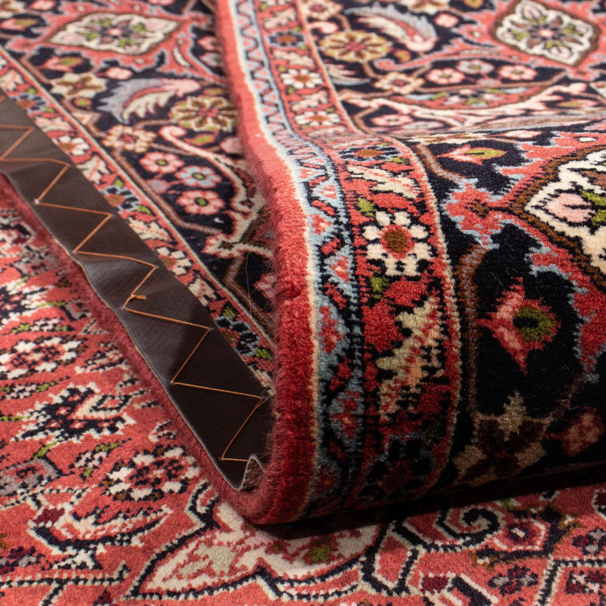 Alfombra persa - Bidjar - 343 x 250 cm - rojo oscuro