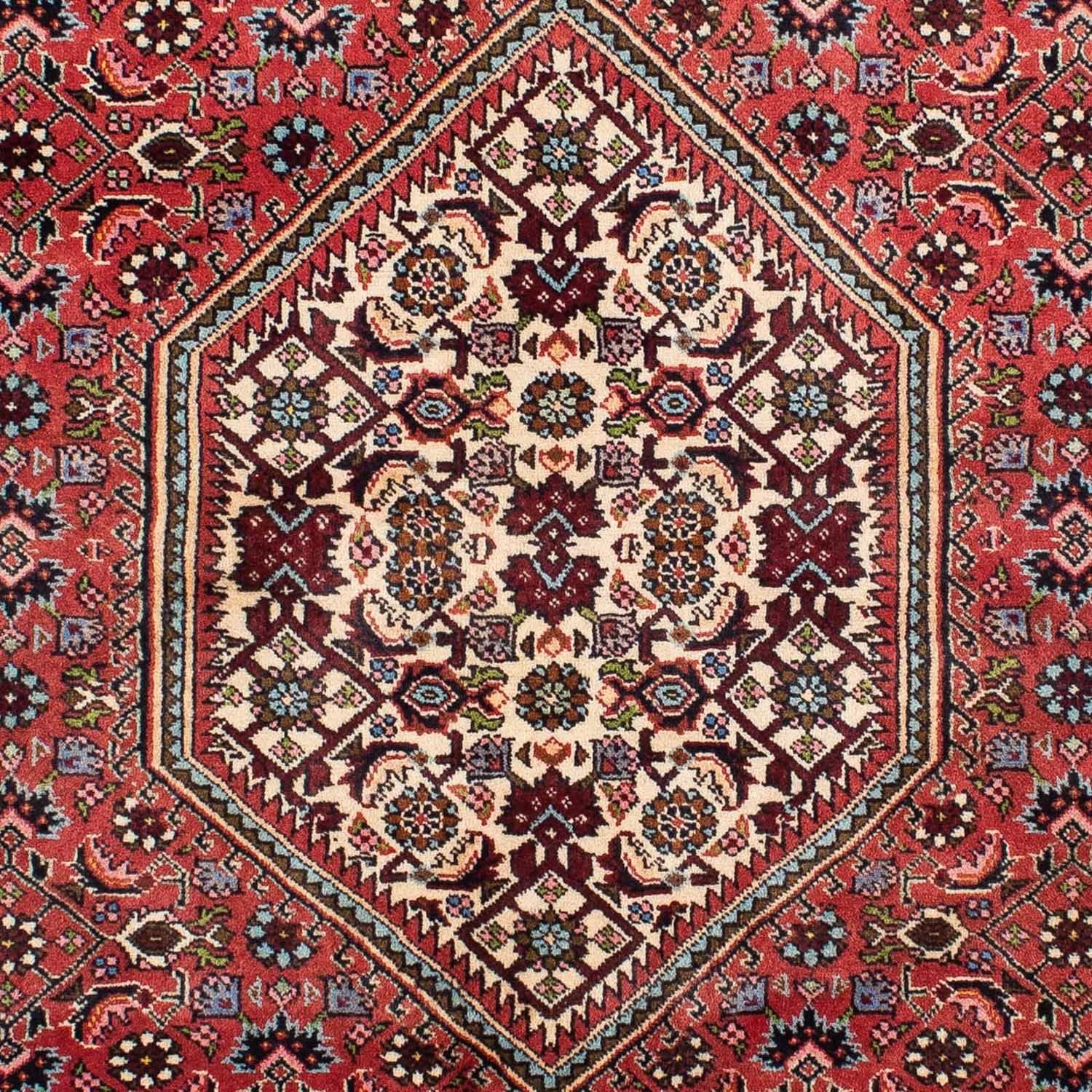 Alfombra persa - Bidjar - 242 x 135 cm - rojo
