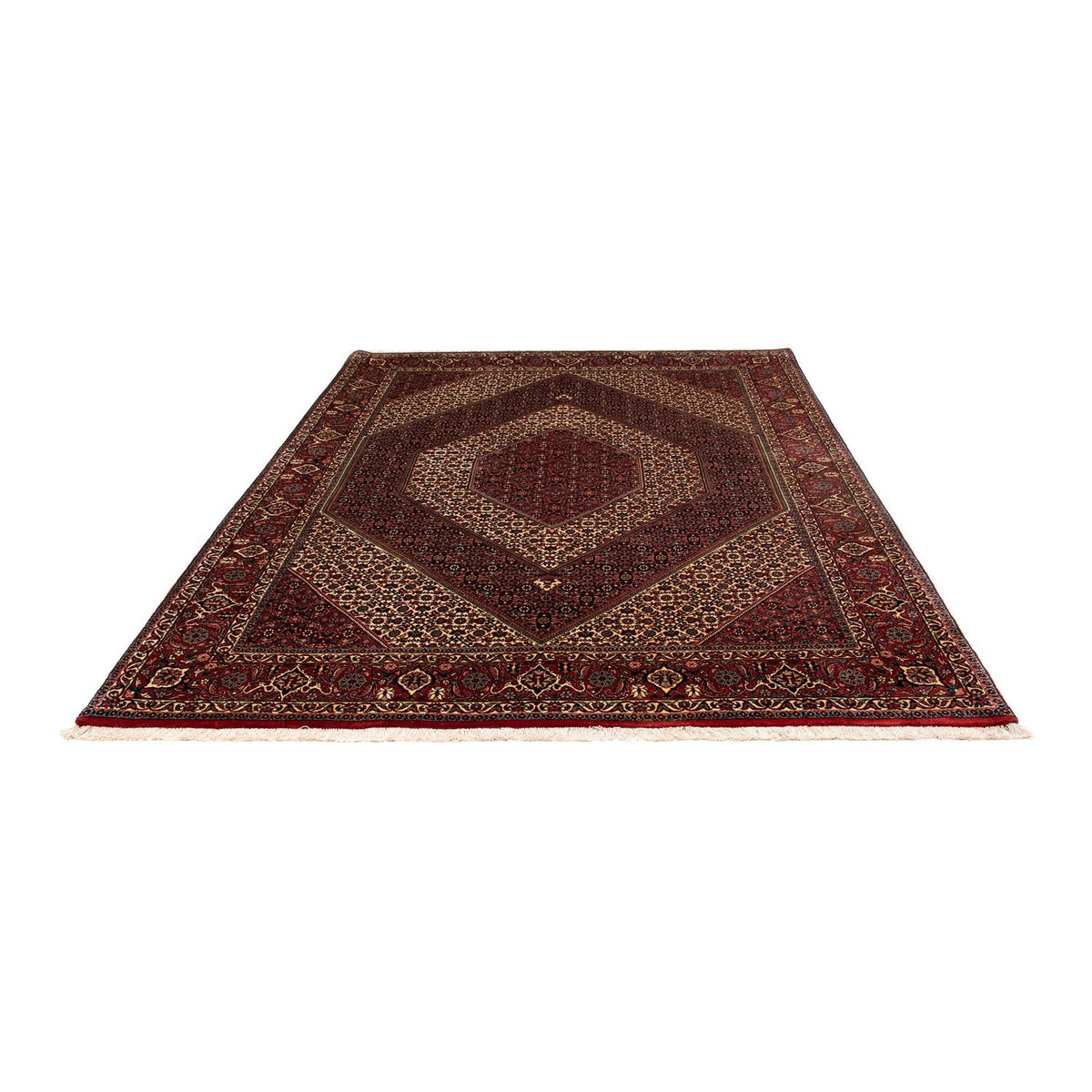 Alfombra persa - Bidjar - 262 x 203 cm - rojo oscuro