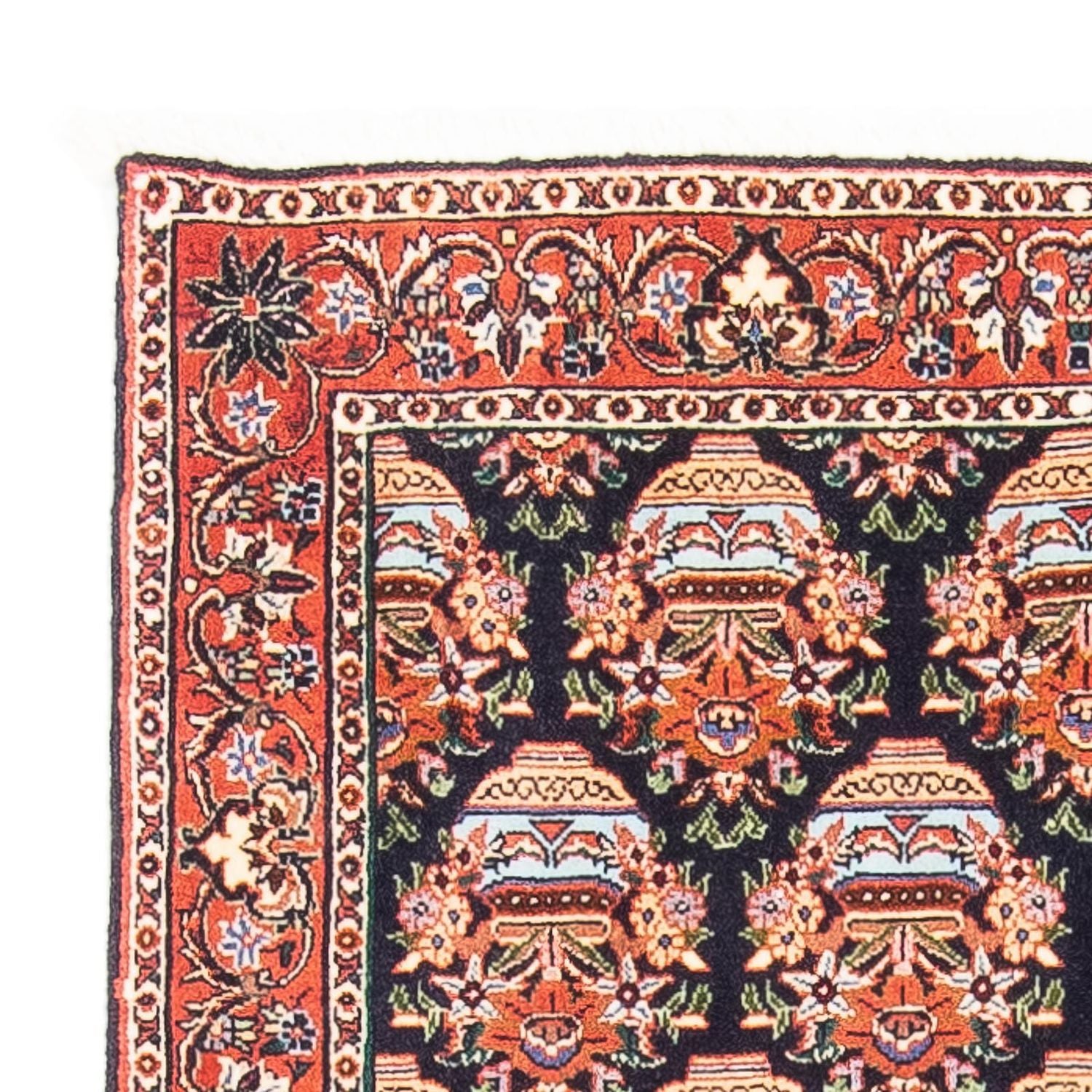 Alfombra persa - Bidjar - 125 x 82 cm - azul oscuro
