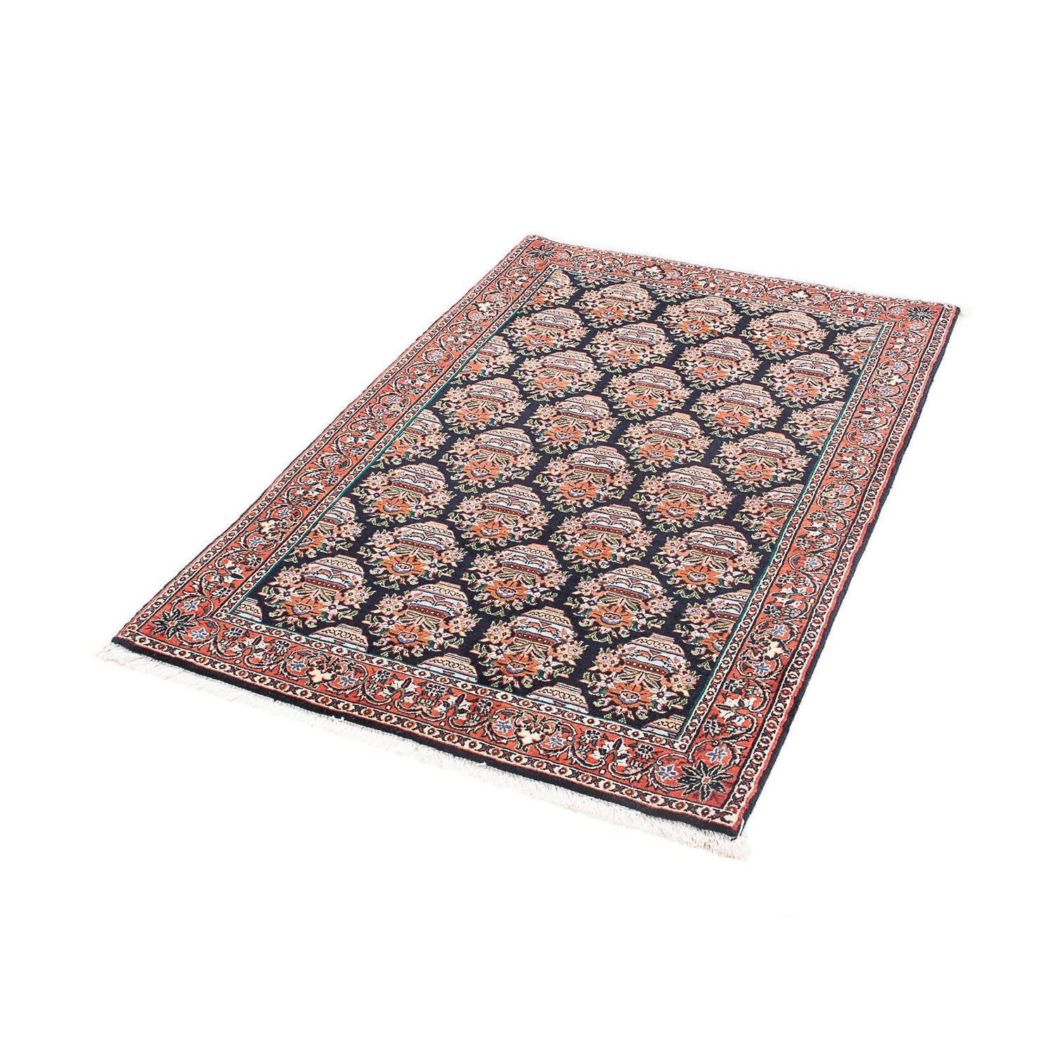 Alfombra persa - Bidjar - 125 x 82 cm - azul oscuro