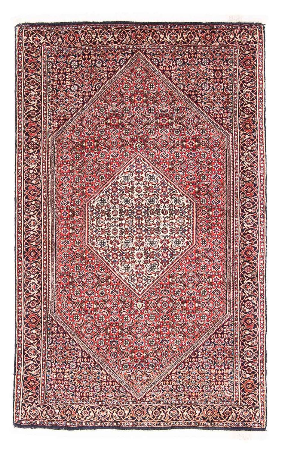 Alfombra persa - Bidjar - 154 x 87 cm - rojo