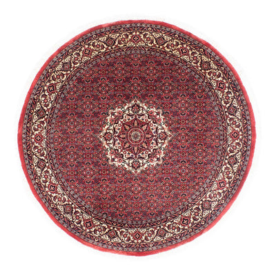 Alfombra persa - Bidjar redondo  - 155 x 155 cm - rojo oscuro