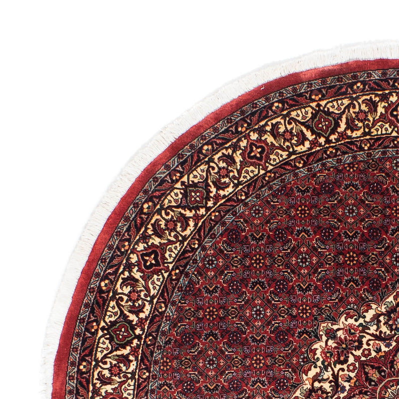 Alfombra persa - Bidjar redondo  - 155 x 155 cm - rojo oscuro