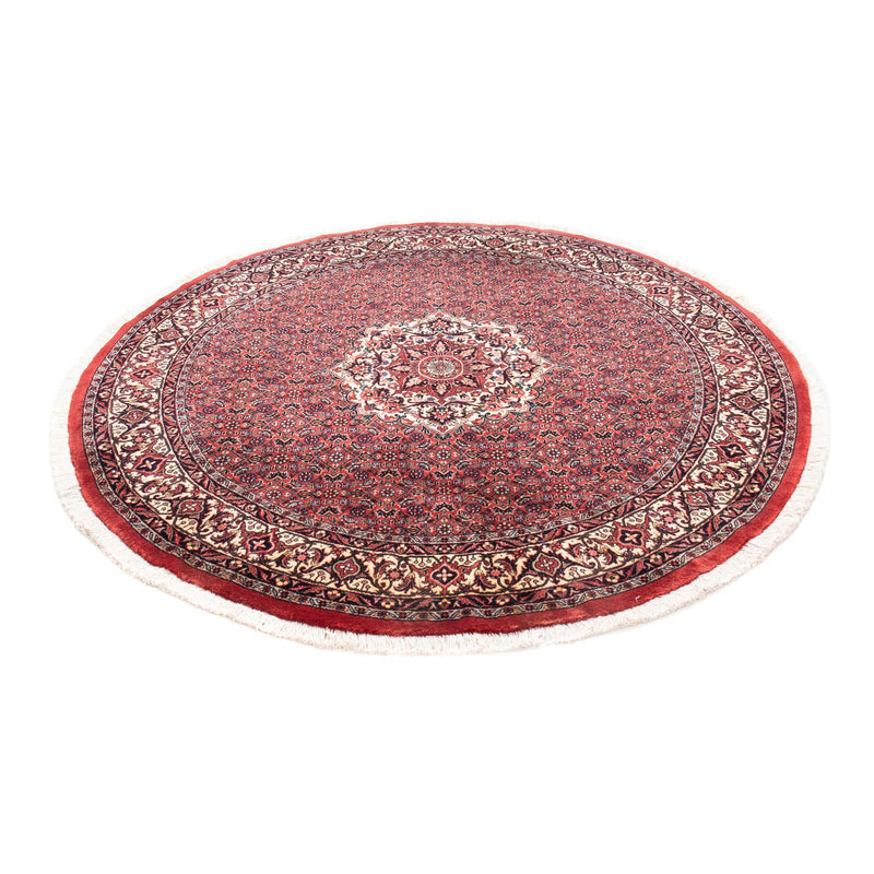 Alfombra persa - Bidjar redondo  - 155 x 155 cm - rojo oscuro