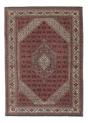Alfombra persa - Bidjar - 205 x 139 cm - rojo oscuro