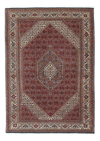 Alfombra persa - Bidjar - 205 x 139 cm - rojo oscuro