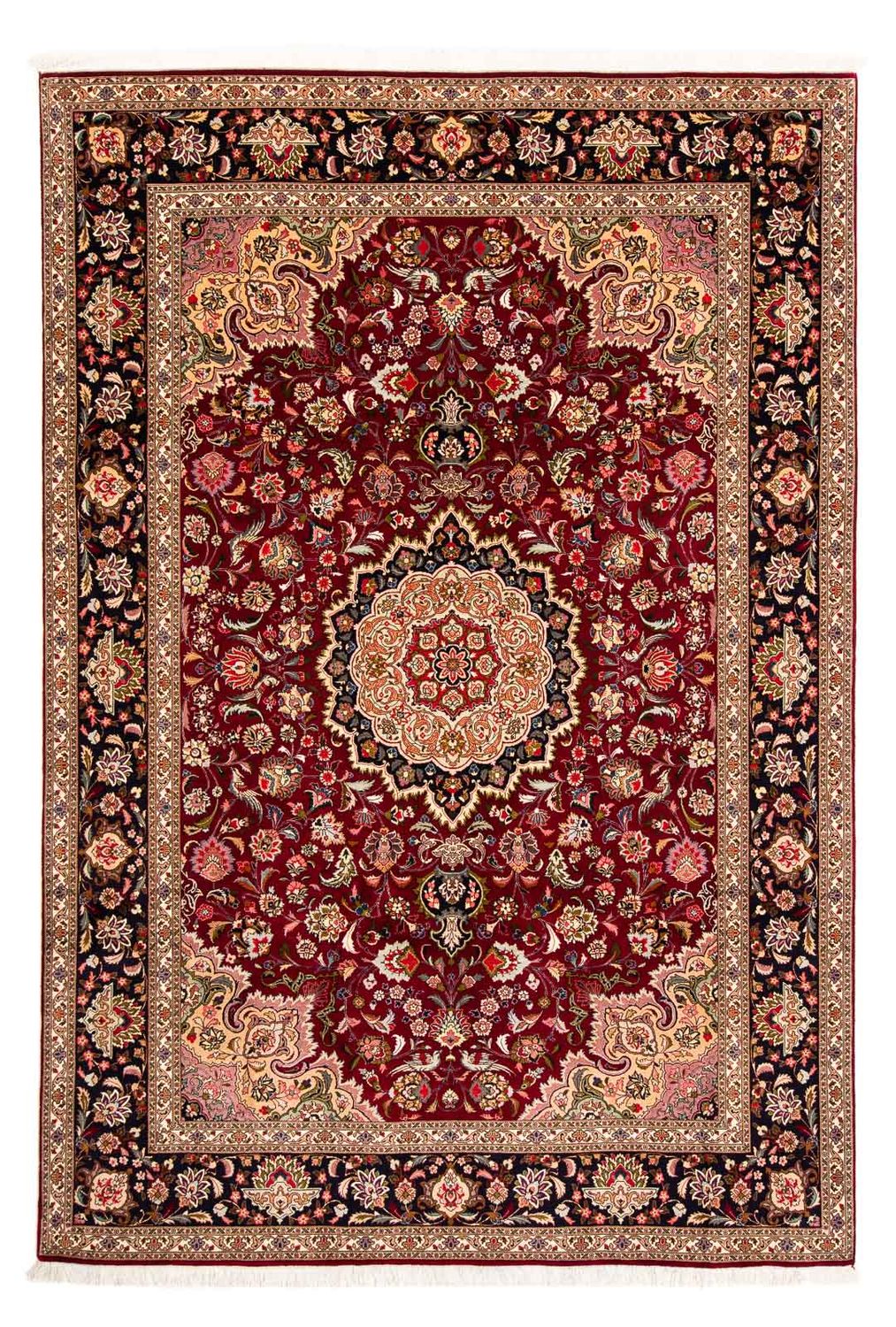 Alfombra Persa - Tabriz - Real - 300 x 202 cm - rojo oscuro
