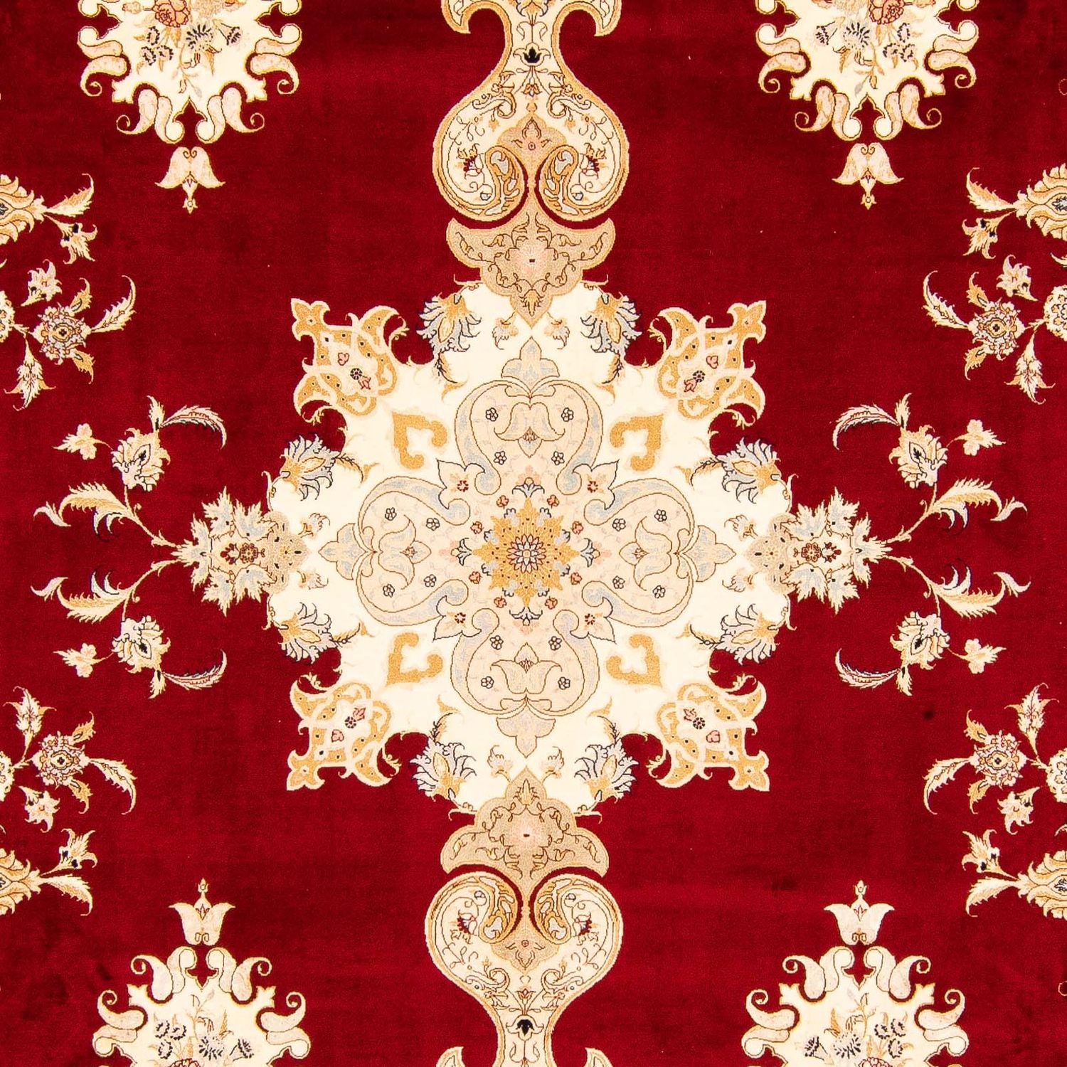 Alfombra Persa - Tabriz - Real - 402 x 298 cm - rojo oscuro
