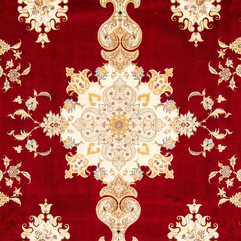Alfombra Persa - Tabriz - Real - 402 x 298 cm - rojo oscuro