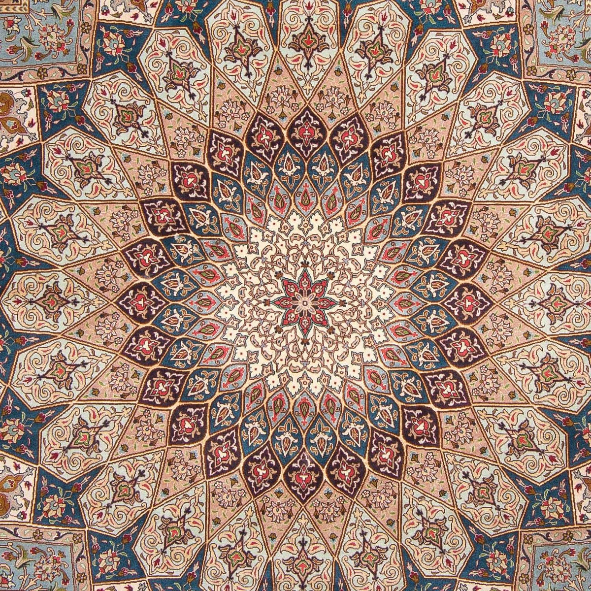 Alfombra Persa - Tabriz - Real cuadrado  - 253 x 251 cm - marrón claro