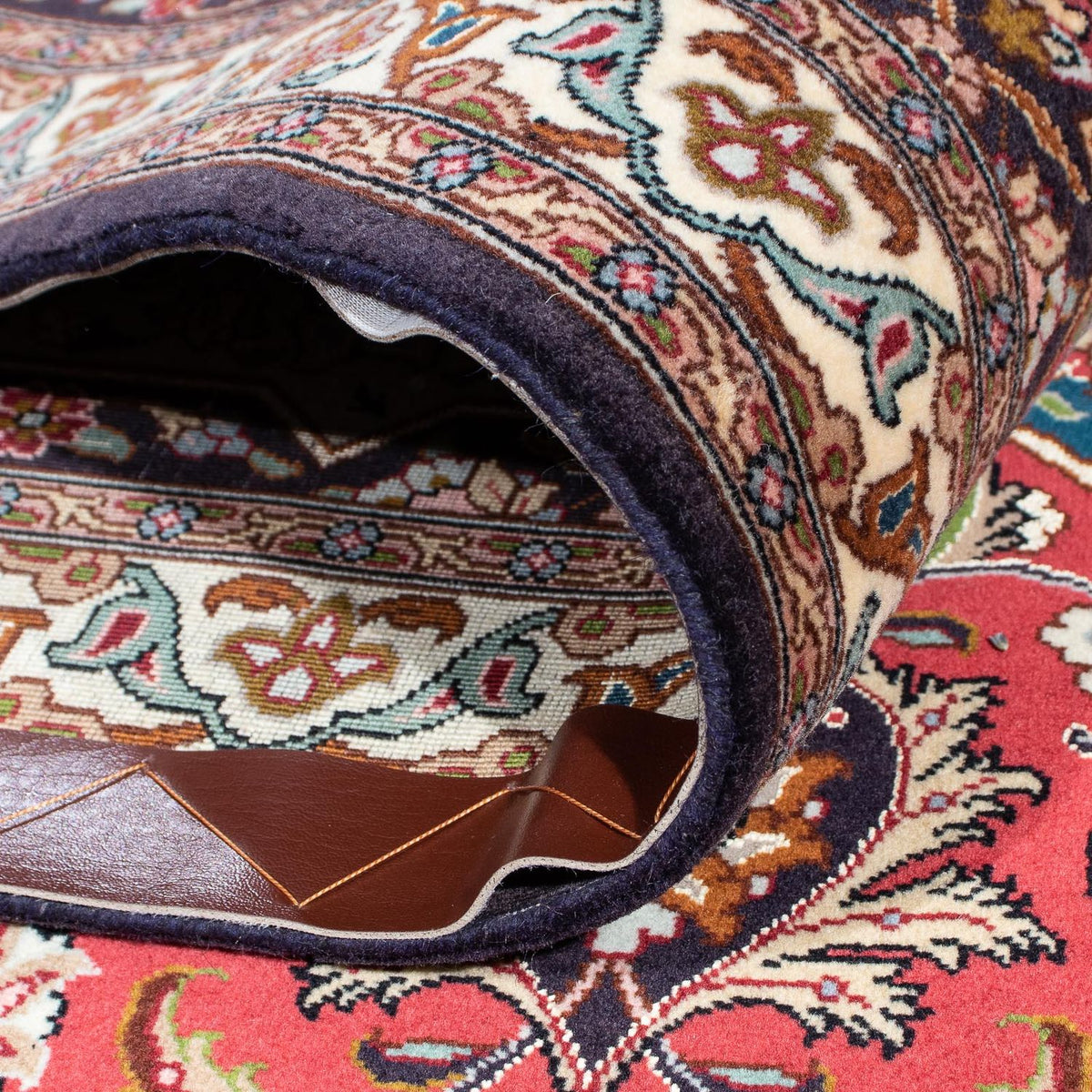 Alfombra Persa - Tabriz - Real cuadrado  - 253 x 251 cm - marrón claro