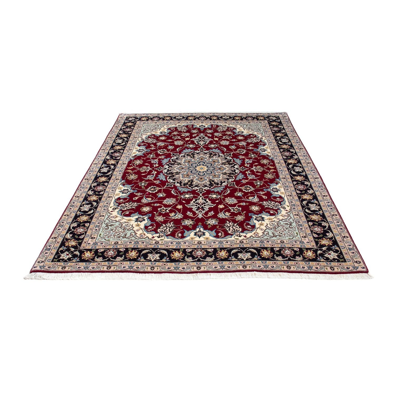 Alfombra Persa - Tabriz - Real - 207 x 155 cm - rojo oscuro