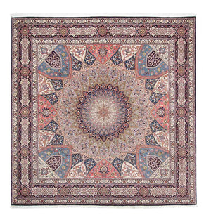 Alfombra Persa - Tabriz - Real cuadrado  - 257 x 255 cm - marrón claro