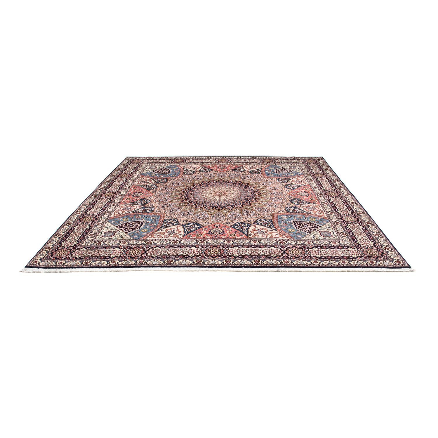 Alfombra Persa - Tabriz - Real cuadrado  - 257 x 255 cm - marrón claro