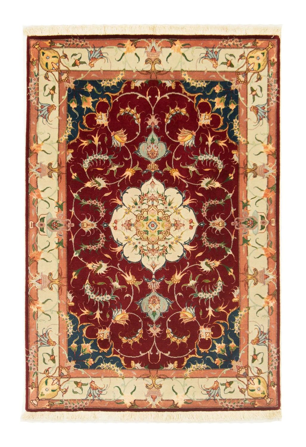 Alfombra Persa - Tabriz - Real - 150 x 101 cm - rojo