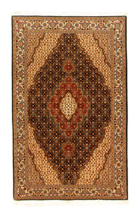 Alfombra Persa - Tabriz - Real - 155 x 100 cm - azul oscuro