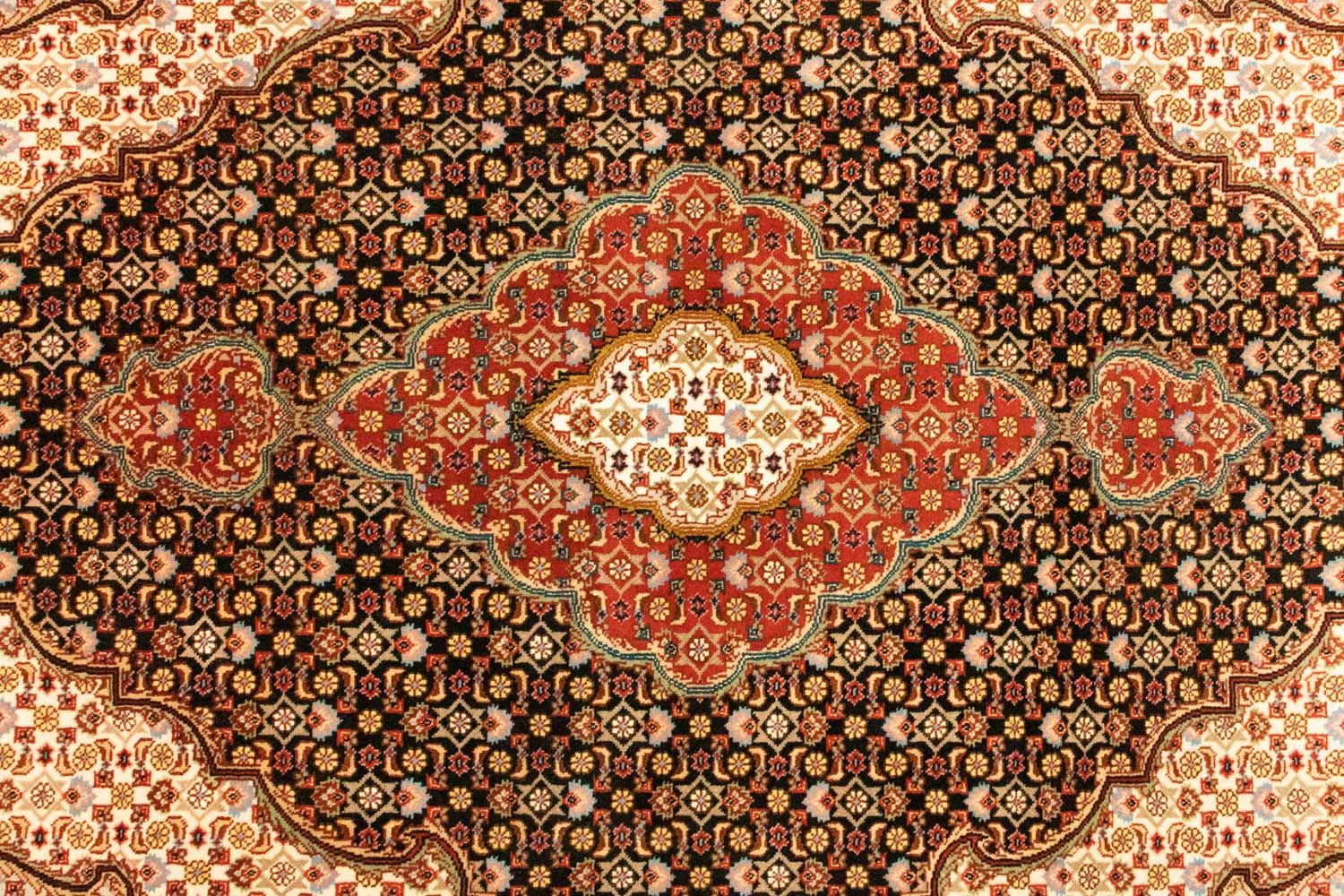 Alfombra Persa - Tabriz - Real - 155 x 100 cm - azul oscuro