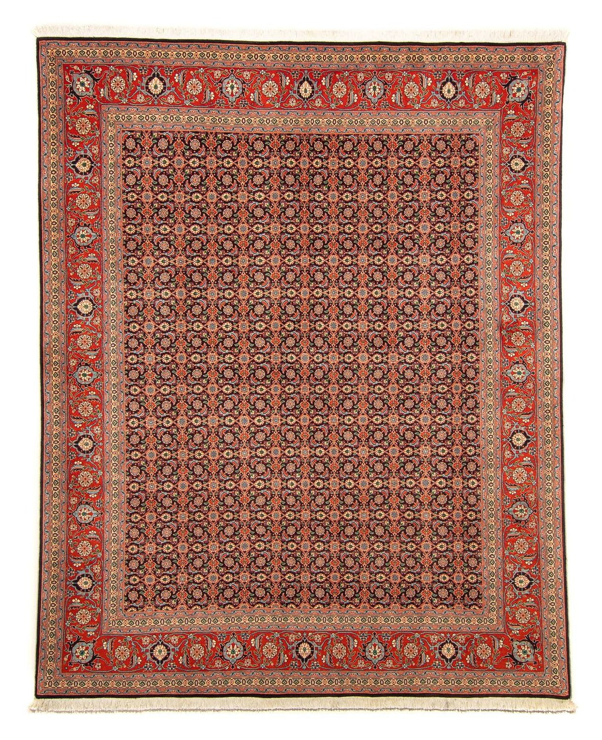 Alfombra persa - Tabriz - 252 x 201 cm - azul oscuro