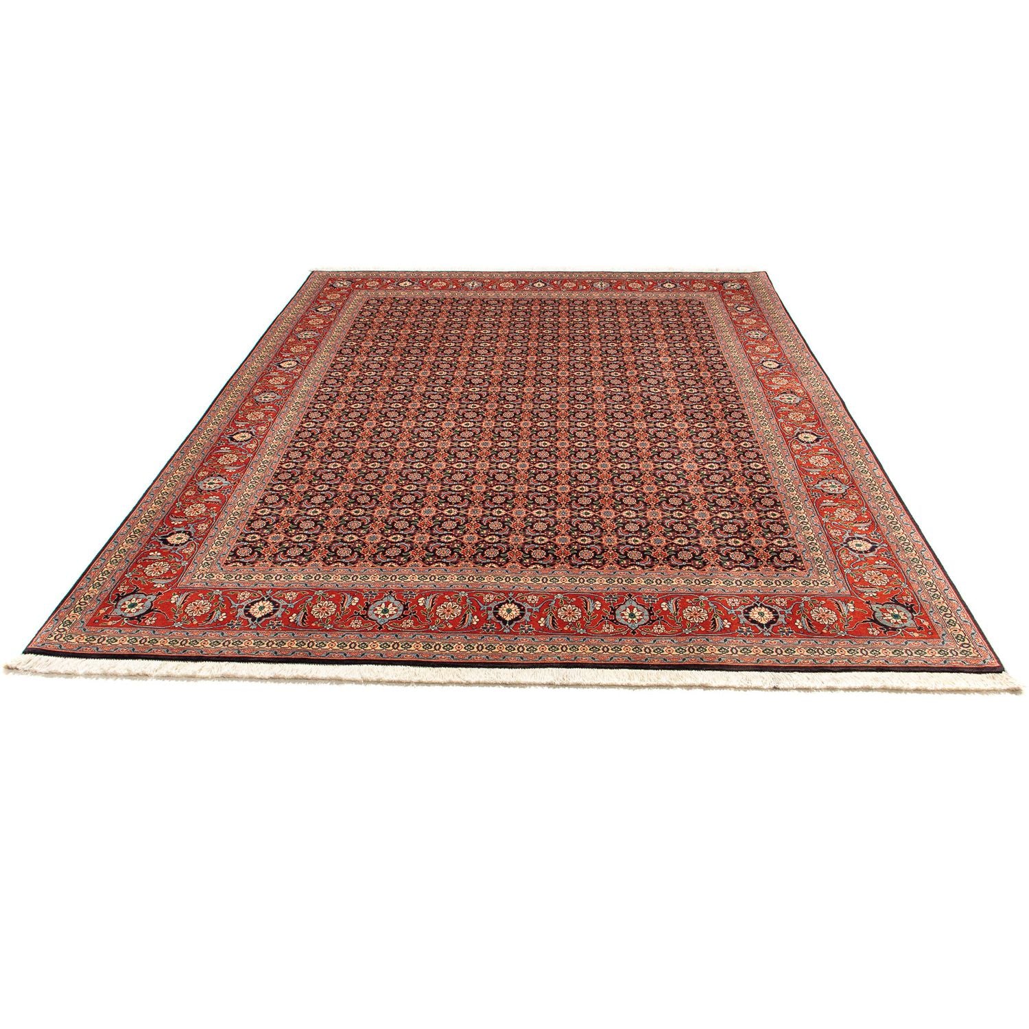 Alfombra persa - Tabriz - 252 x 201 cm - azul oscuro