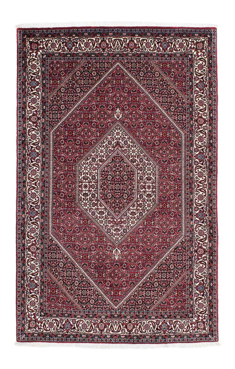 Alfombra persa - Bidjar - 209 x 132 cm - rojo claro