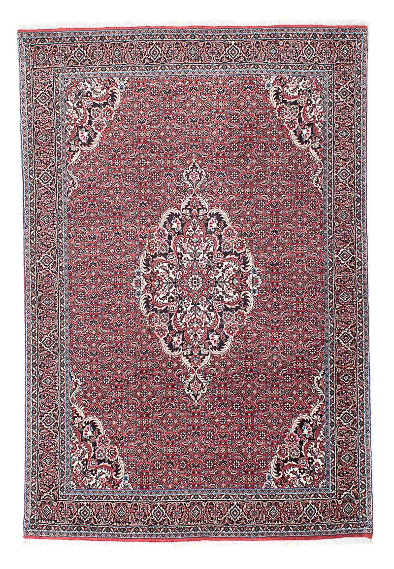 Alfombra persa - Bidjar - 203 x 139 cm - rojo claro
