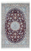 Alfombra Persa - Nain - Real - 182 x 110 cm - rojo oscuro
